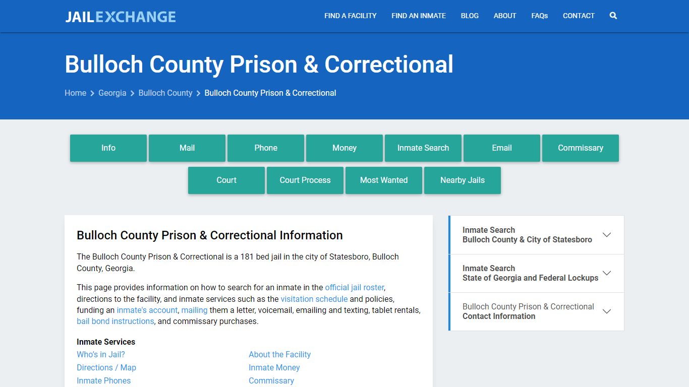 Bulloch County Prison & Correctional - Jail Exchange