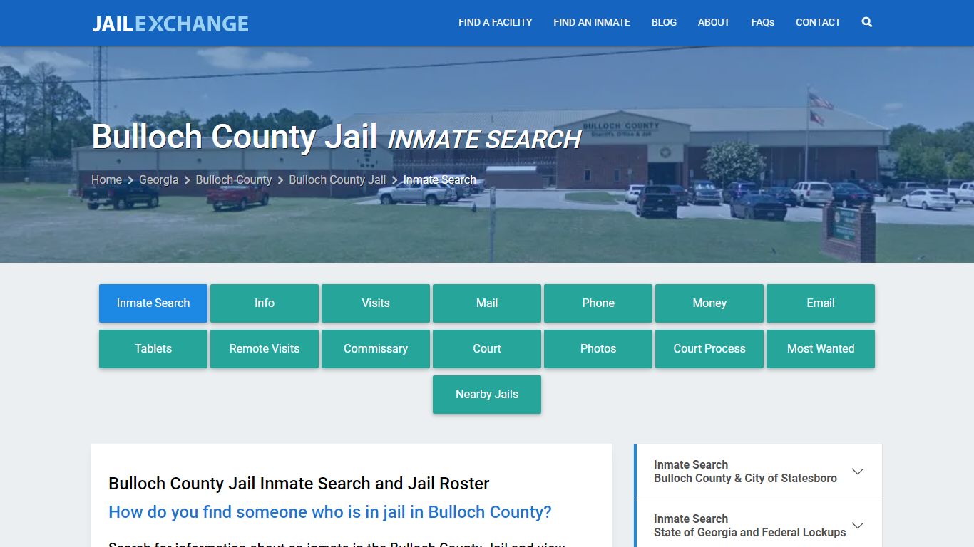 Inmate Search: Roster & Mugshots - Bulloch County Jail, GA
